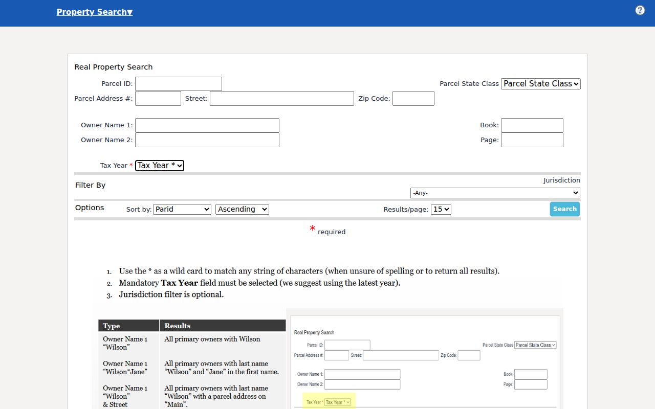 Kanawha County property records in the West Virginia IAS assessment search